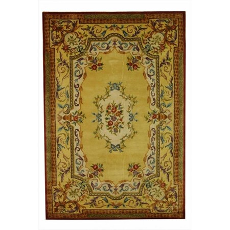 Safavieh 2 ft. - 6 in. x 8 ft. Runner- Traditional Empire Gold And Gold Hand Tufted Rug EM822A-28